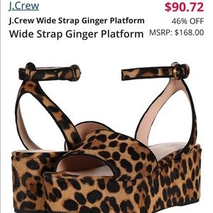 NEW J.Crew Flatform Sandals In Leopard Calf Hair